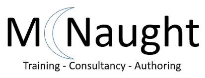 McNaught logo. Byline reads: training, consultancy, authoring.